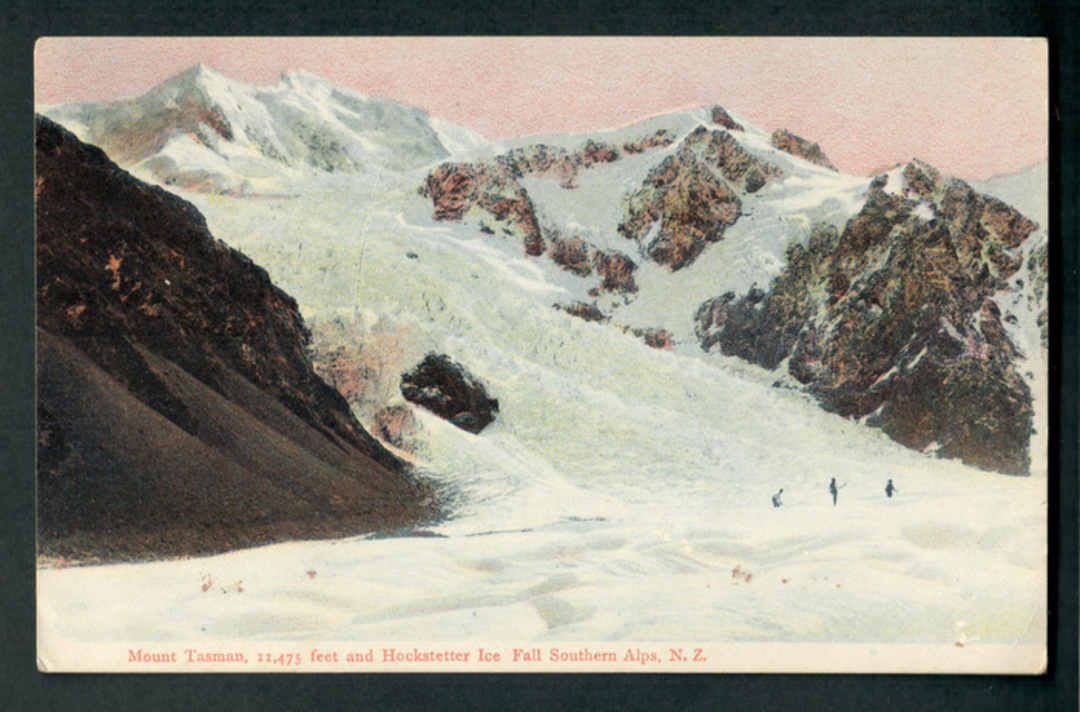 Coloured Postcard of Mount Tasman and Hochstetter Ice Fall. - 48908 - Postcard image 0