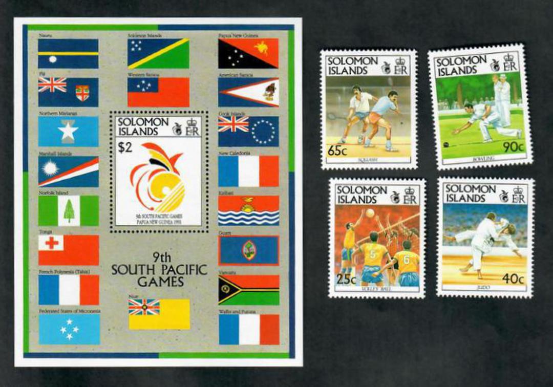 SOLOMON ISLANDS 1991 South Pacific Games. Set of 4 and miniature sheet. - 50885 - UHM image 0