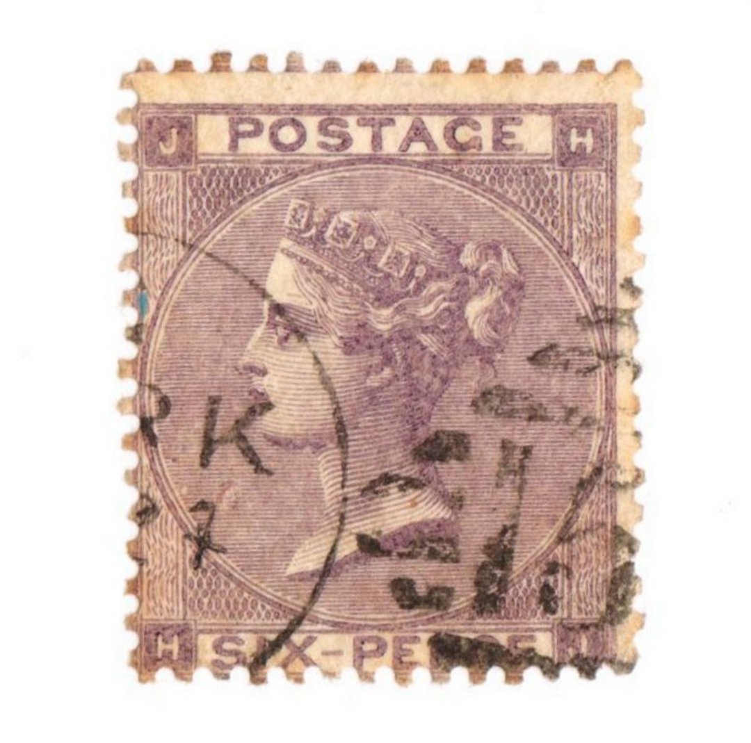 GREAT BRITAIN 1862 6d Deep Lilac. Centred south and west. Good perfs. Indistinct light postmark. - 70432 - FU image 0