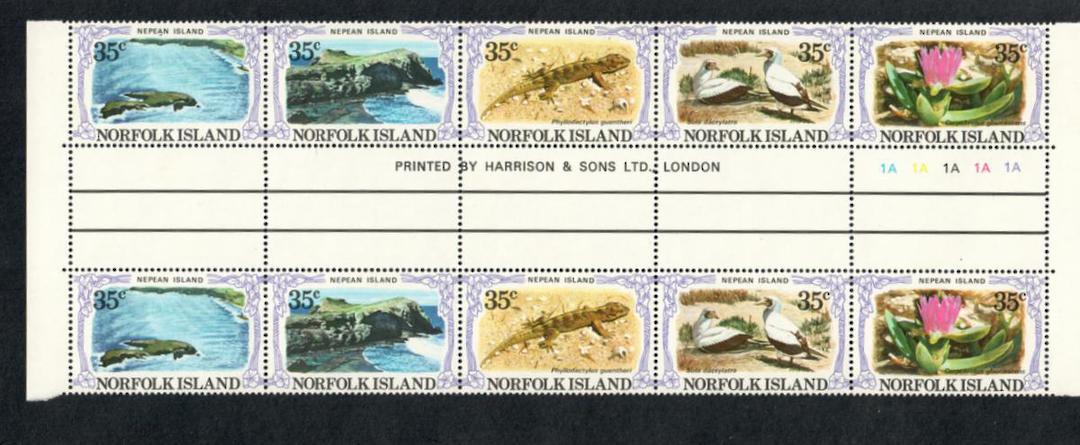 NORFOLK ISLAND 1982 Philip and Nepean Islands. Set of 10 in strips. - 53250 - UHM image 0