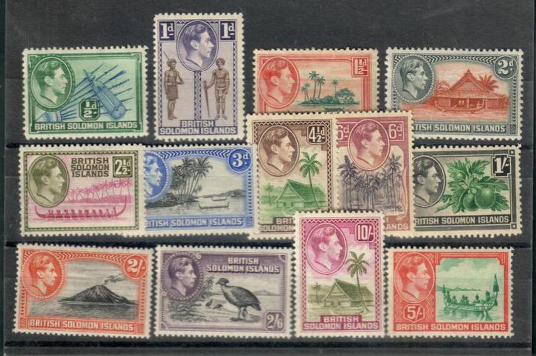 SOLOMON ISLANDS 1939 Geo 6th Definitives. Set of 13. - 20290 - UHM image 0