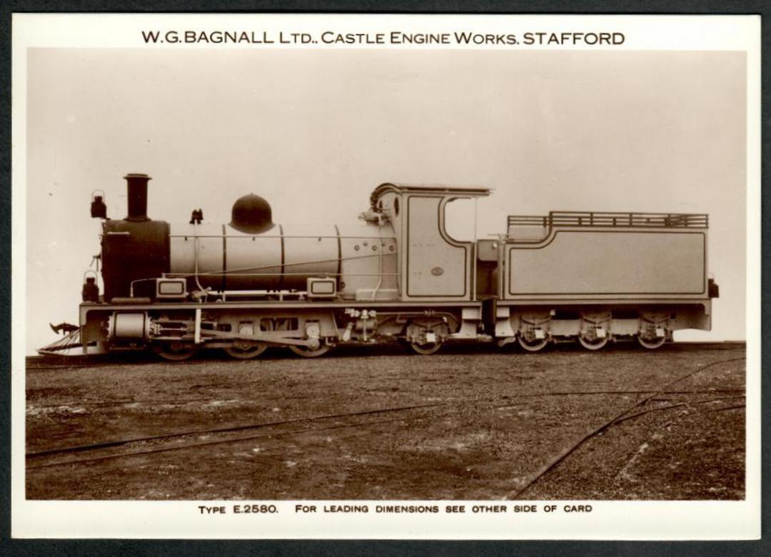 Steam Locomotive Manufacturers W G Bagnall Limited Quote card Type E2580. Fine photograph. - 440679 - Postcard image 0