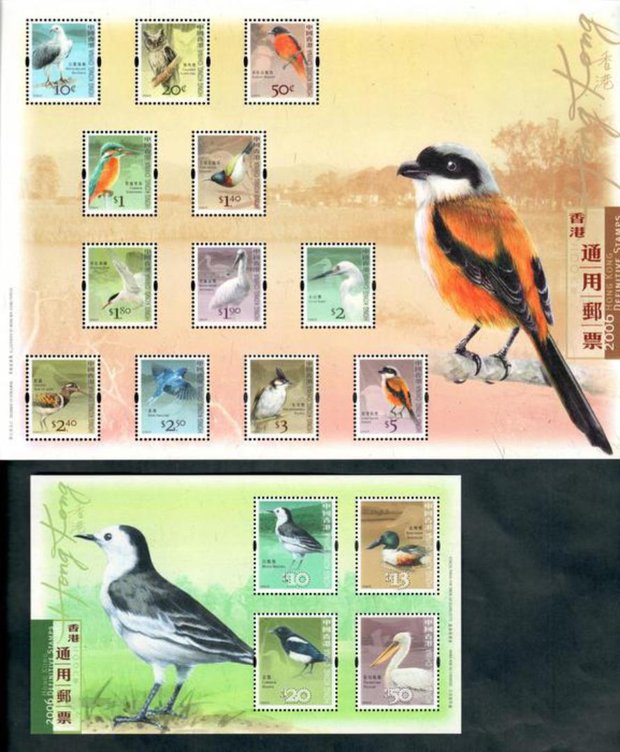 HONG KONG CHINA 2006 Birds Definitives. Set of 2 miniature sheets. - 56339 - UHM image 0