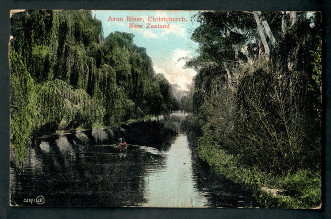 Coloured Postcard of Avon River Christchurch. - 48316 - Postcard image 0