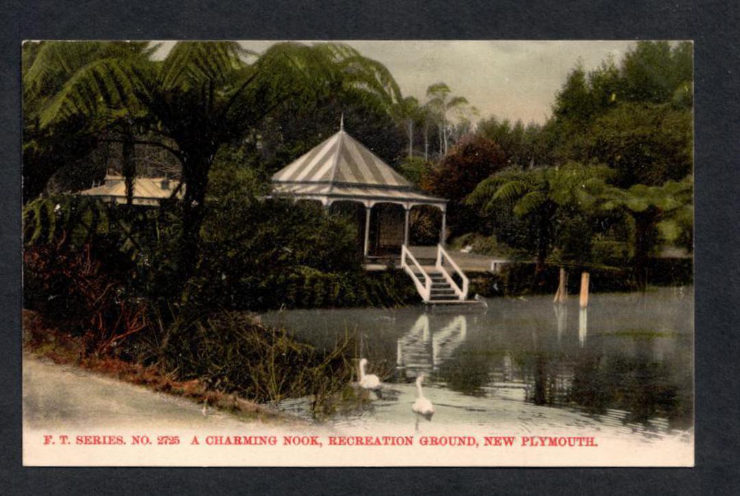 Coloured postcard. A charming nook Recreation Ground New Plymouth. - 47093 - Postcard image 0