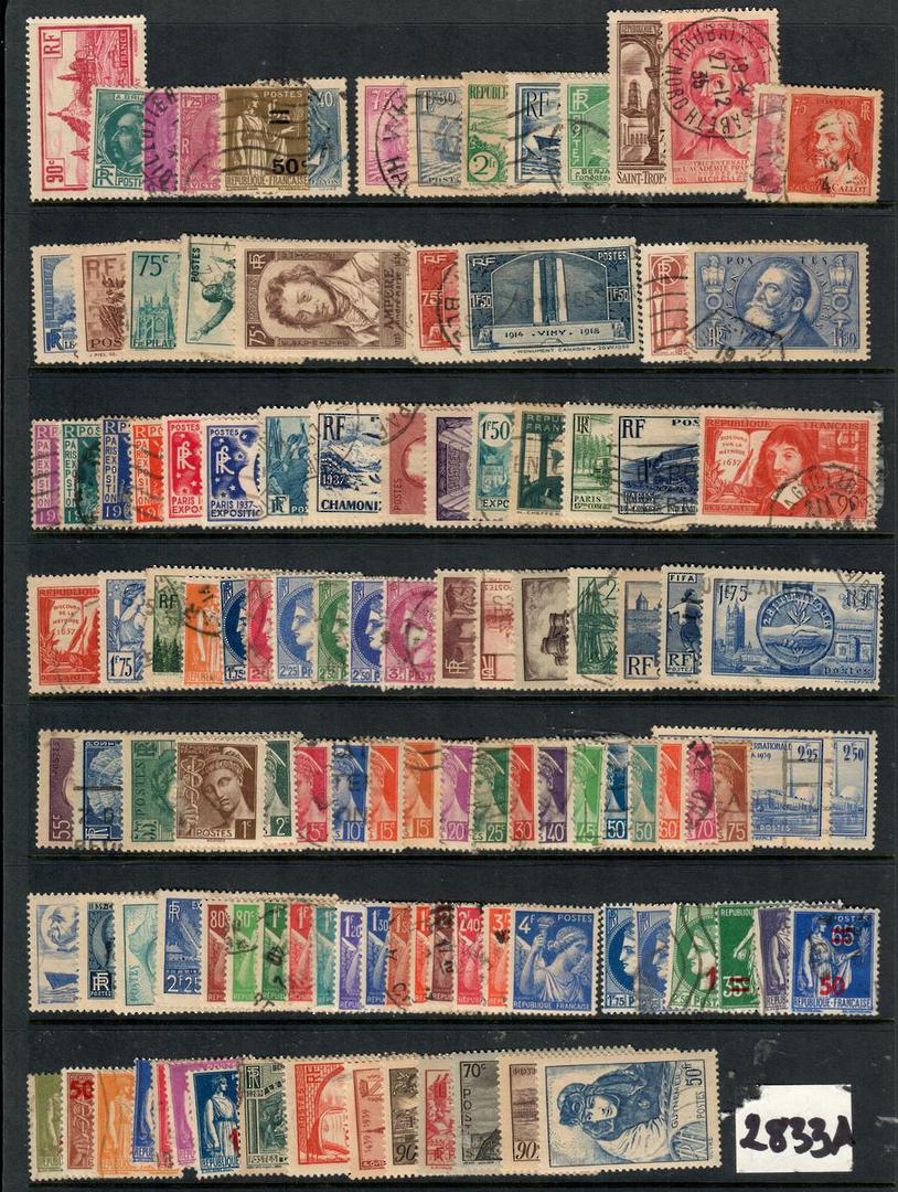 FRANCE 1900-1940 Mint and used collection. 240 stamps between Scott 133-409. Catalogue SG Â£ 260.00. - 100505 - Mixed image 1