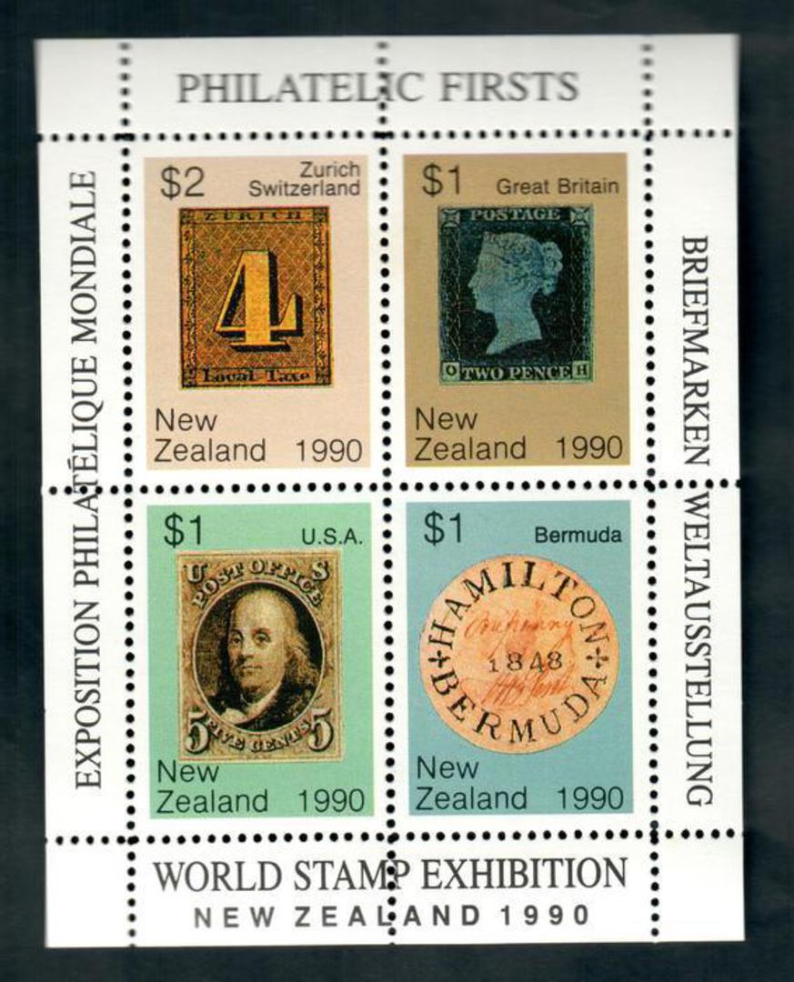 NEW ZEALAND 1990 World Stamp Exhibition. Brazil Bullseye miniature sheet. - 52007 - UHM image 0