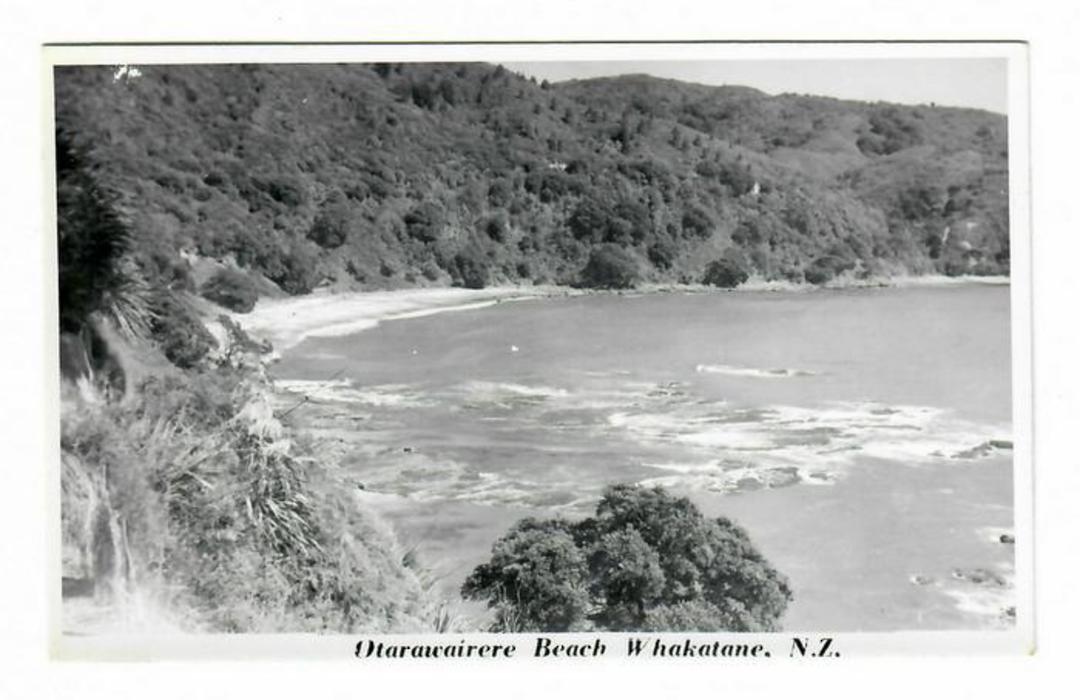 Real Photograph by N S Seaward of Otarawairere Beach Whakatane. - 46317 - Postcard image 0