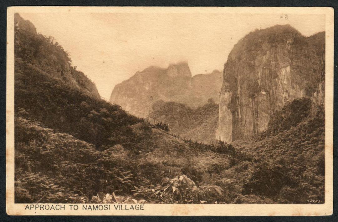 Sepia Postcard of the approach to Namosi Village. - 243911 - Postcard image 0