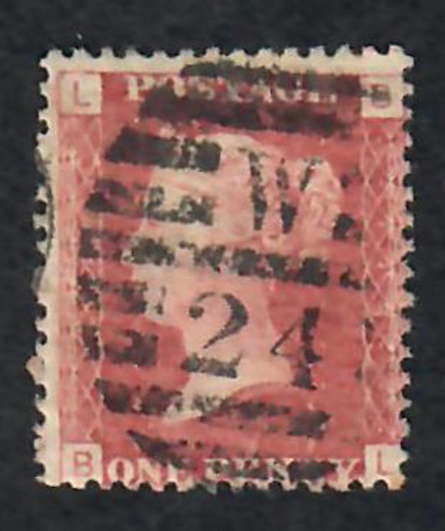 GREAT BRITAIN 1858 1d red. Plate 125 Letters IFFI. - 70125 - Used image 0