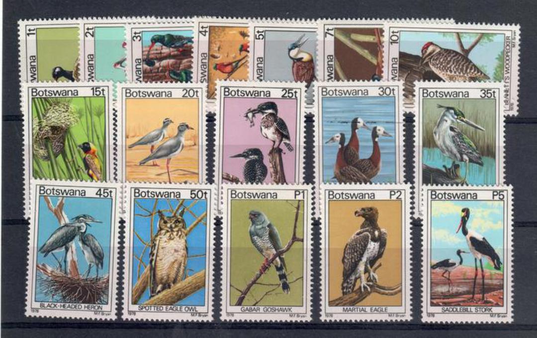 BOTSWANA 1978 Definitives. Birds. Set of 17. - 20800 - UHM image 0