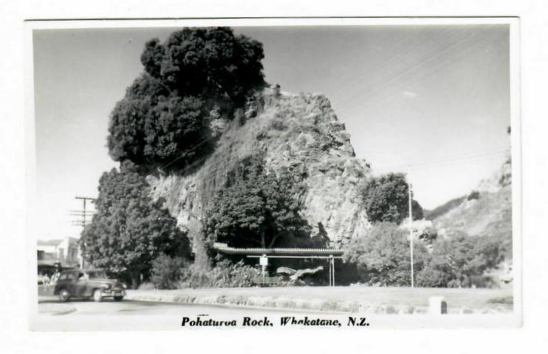 Real Photograph by N S Seaward of Pohaturoa Rock Whakatane. - 46389 - Postcard image 0