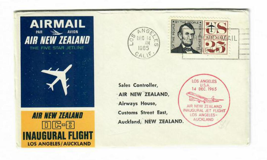 USA 1965 Air New Zealand DC-8 Inaugural Flight Los Angeles to Auckland. image 0