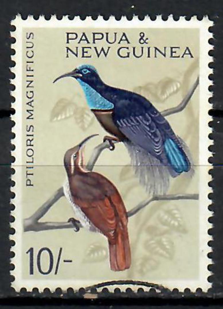 PAPUA NEW GUINEA 1964 Definitive 10/-. Nice copy of the top value in the set. - 70868 - VFU image 0
