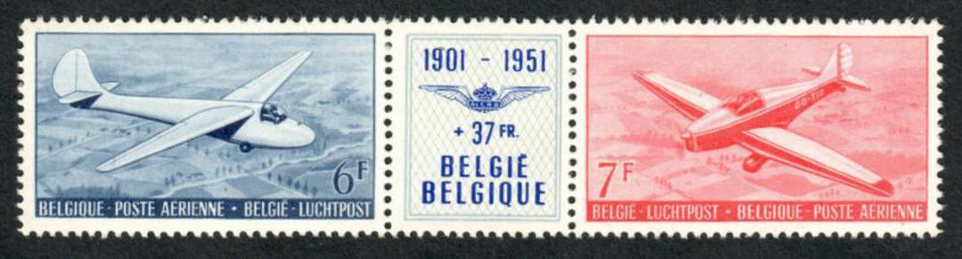 BELGIUM 151 50th Anniversary of the National Aero Club. Joined pair. - 52595 - UHM image 0