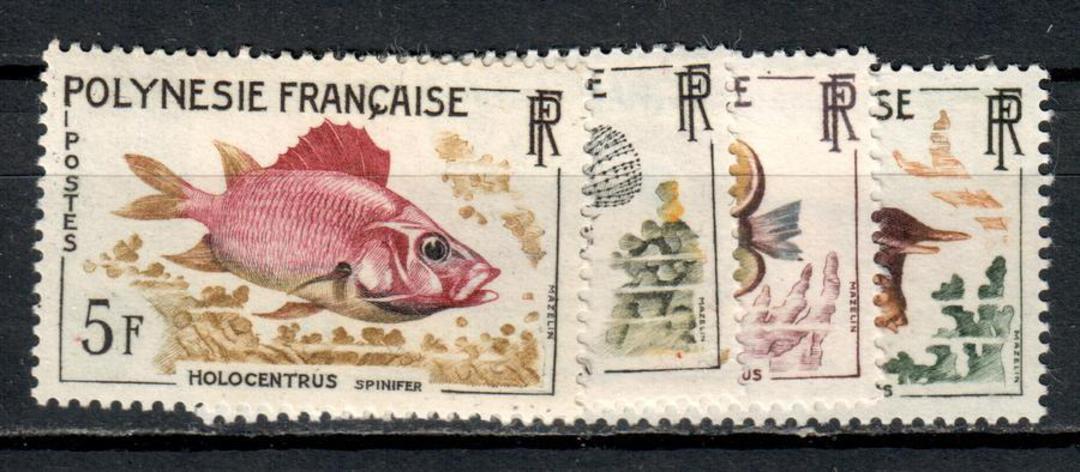 FRENCH POLYNESIA 1962 Fish. Set of 4. - 72346 - LHM image 0