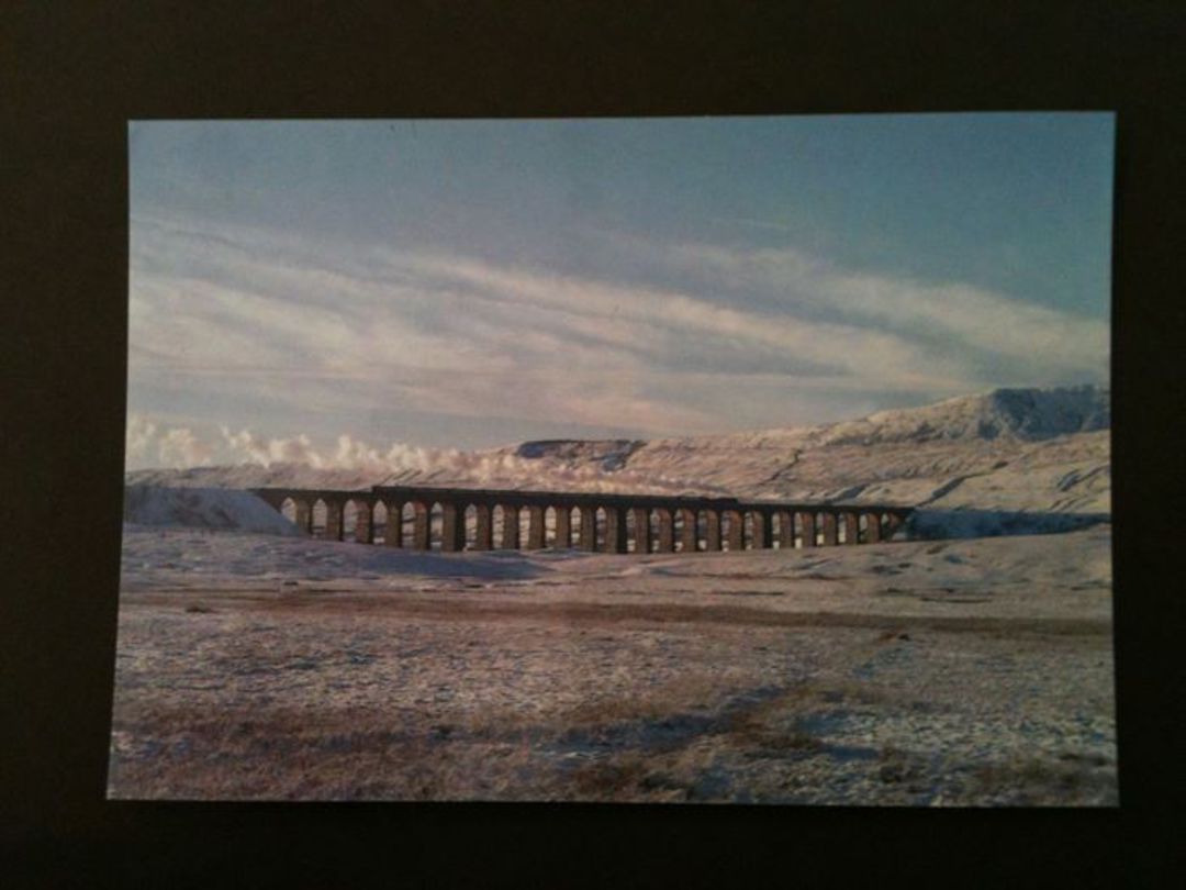 Modern Coloured Postcard of Ribblehead Viaduct at Xmas. - 440067 - Postcard image 0
