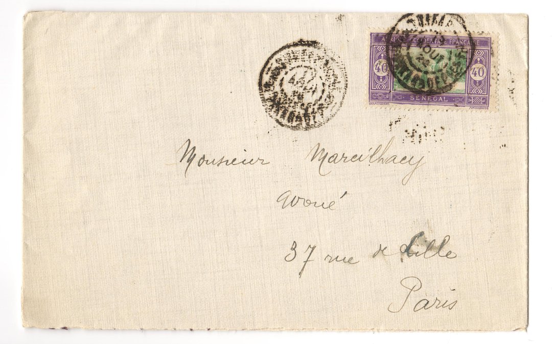 SENEGAL 1934 Airmail Letter from Dakar to Paris. - 38197 - PostalHist image 0