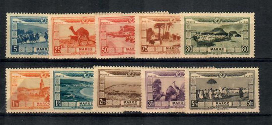 FRENCH MOROCCO 1928 Flood Relief. Set of ten. - 20080 - MNG image 0