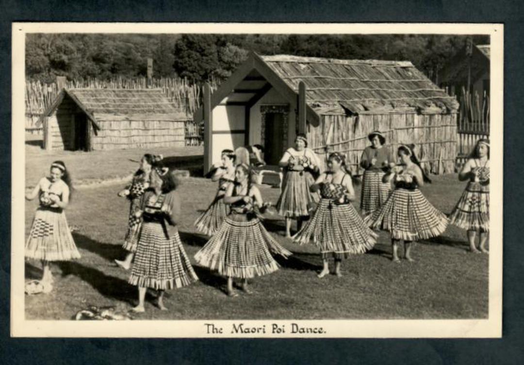 Real Photograph of Maori Poi Dance. - 69688 - Postcard image 0