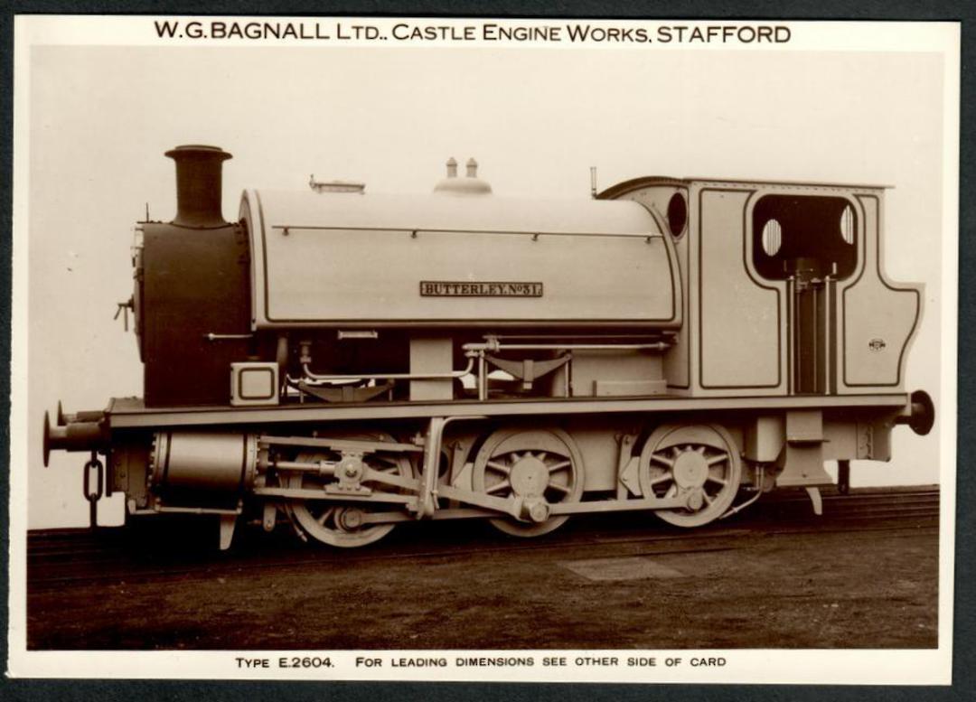 Steam Locomotive Manufacturers W G Bagnall Limited Quote card Type E2604. Fine photograph. - 440677 - Postcard image 0