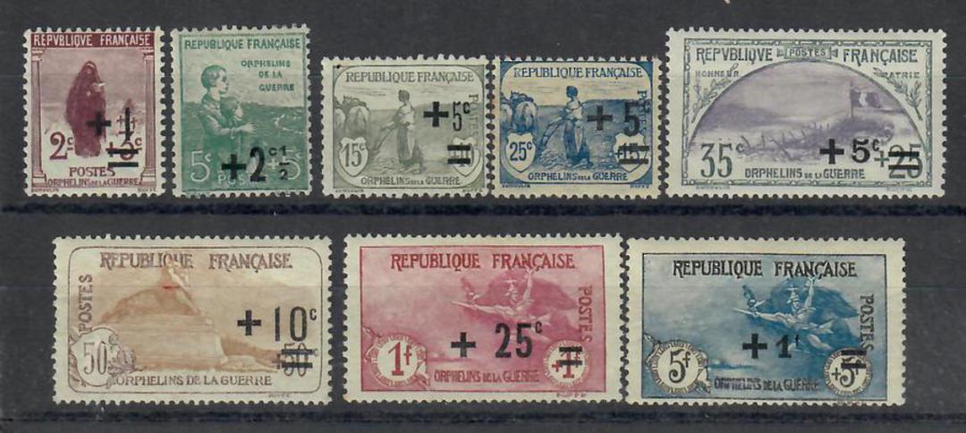 FRANCE 1922 War Orphans' Fund. Set of 8. - 24522 - UHM image 0