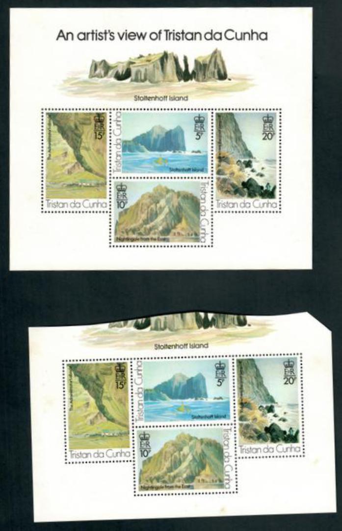 TRISTAN DA CUNHA 1980 Painting by Roland Svensson. Third series. Set of 4 and miniature sheet. - 52403 - UHM image 0