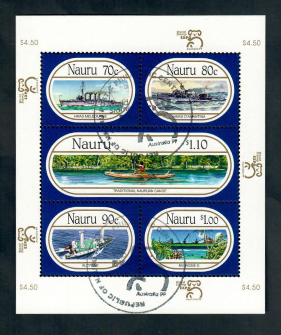 NAURU 1999 Australia '99 International Stamp Exhibition. Miniature sheet. - 50112 - VFU image 0