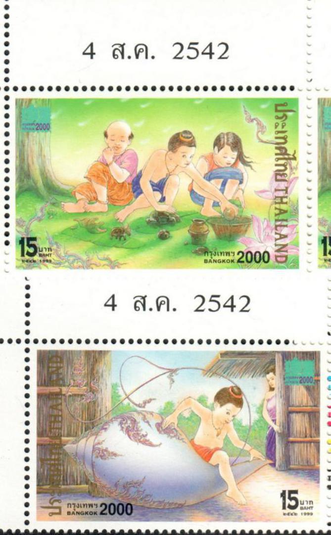 THAILAND 2000 Bangkok 2000 International Stamp Exhibition. Set of 4 and miniature sheet. Face value 68 baht. - 50784 - UHM image 1