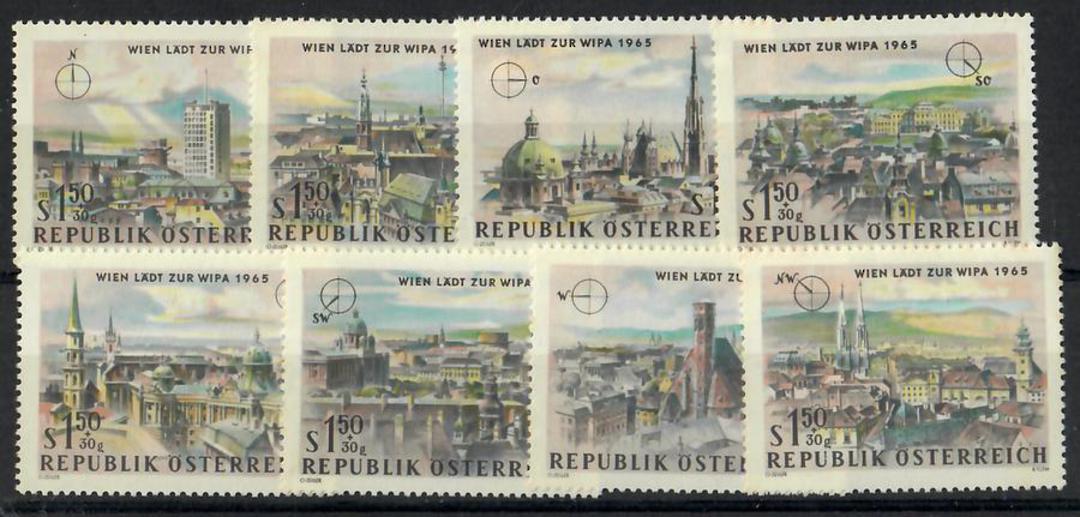 AUSTRIA 1964 WIPA International Stamp Exhibition. Set of 8. - 25528 - UHM image 0