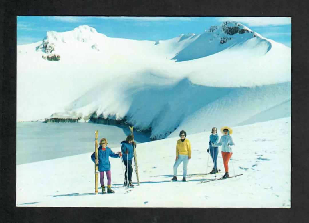 Modern Coloured Postcard by Gladys Goodall of the Crater Lake Mt Ruapehu. - 444168 - Postcard image 0
