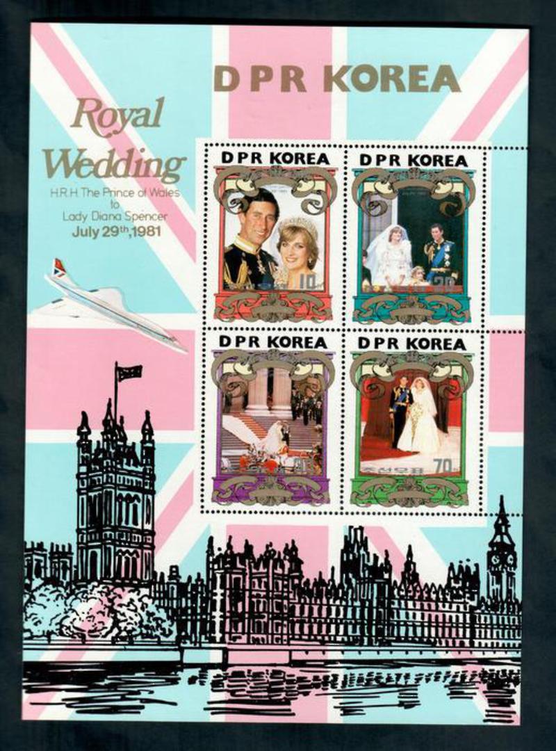 NORTH KOREA 1981 Royal Wedding of Prince Charles and Lady Diana Spencer. Miniature sheet. - 50045 - UHM image 0