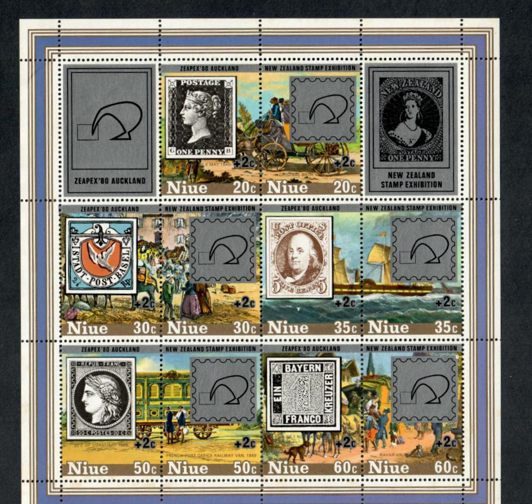 NIUE 1980 Zeapex'80 International Stamp Exhibition. Miniature sheet. - 19879 - UHM image 0