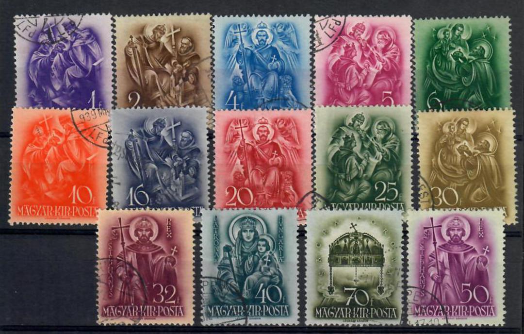 HUNGARY 1938 900th Anniversary of the Death of St Stephen. First series. Set of 14. - 23757 - VFU image 0