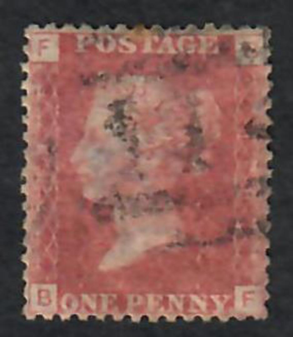 GREAT BRITAIN 1858 1d Red Plate 168 Letters FBBF. - 70168 - Used image 0