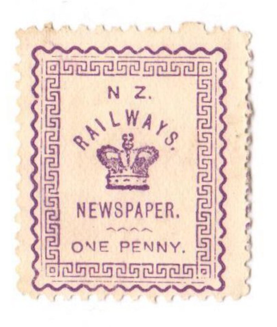 NEW ZEALAND 1890 Railway Newspapers 1d Violet. - 39159 - Mint image 0