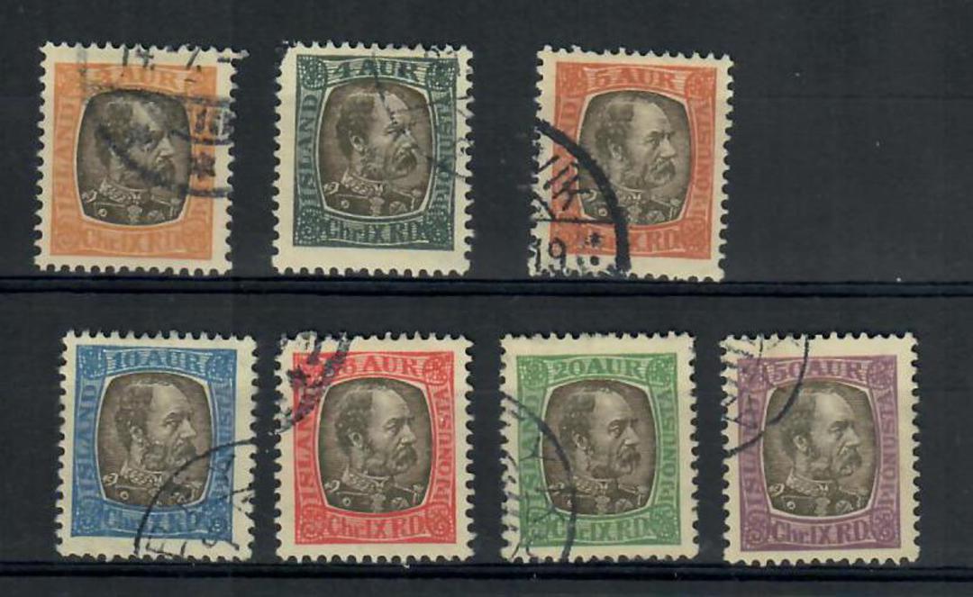 ICELAND 1902 Officials. Set of 7. Considered by my vendor to be undercatalogued and scarce. - 20246 - VFU image 0