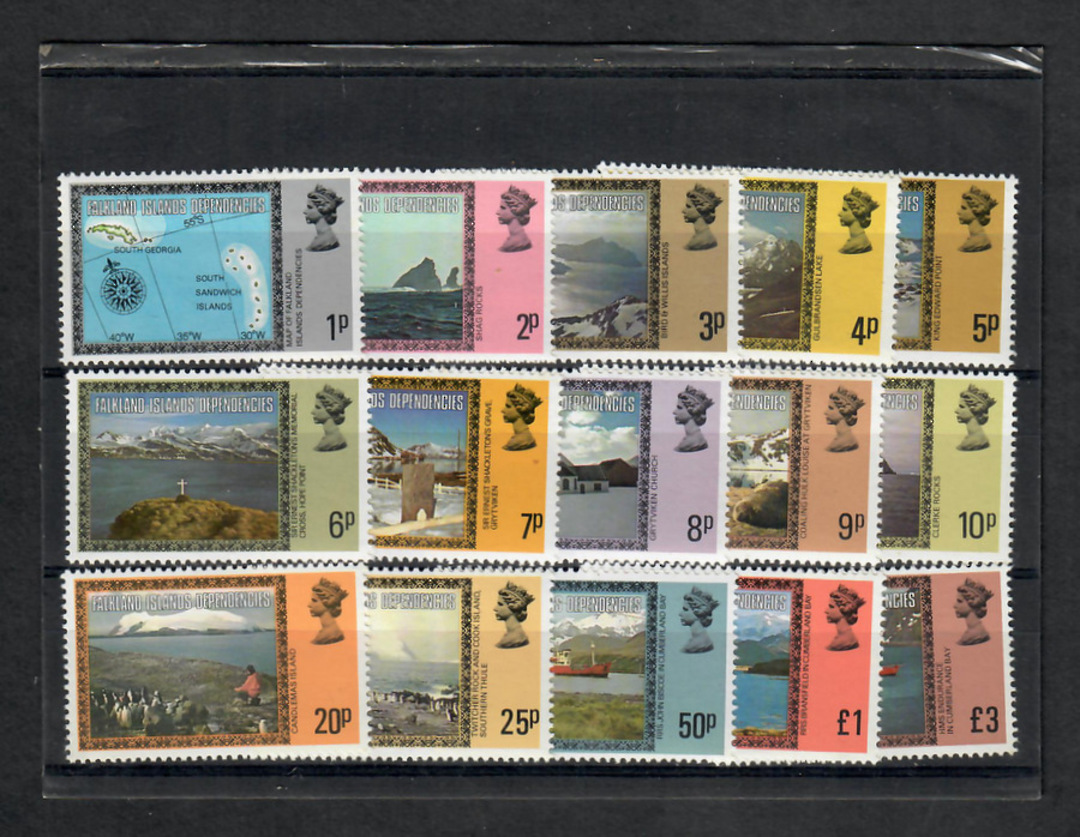 FALKLAND ISLANDS DEPENDENCIES 1980 Elizabeth 2nd Definitives. Set of 15. - 22780 - UHM image 0