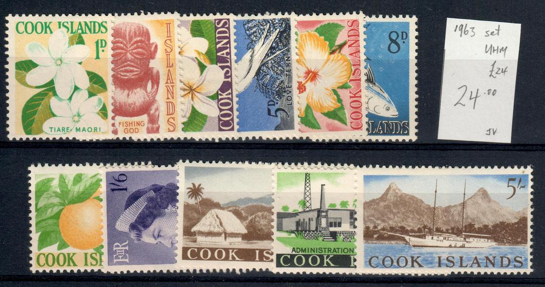 COOK ISLANDS 1963 Definitive Set of 11. Scott 148-158 $US 15.15. - 21098 - UHM image 0