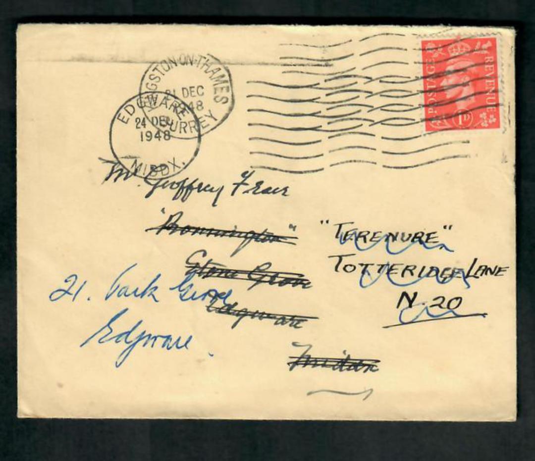 GREAT BRITAIN 1948 Internal Letter Redirected. - 31712 - PostalHist image 0