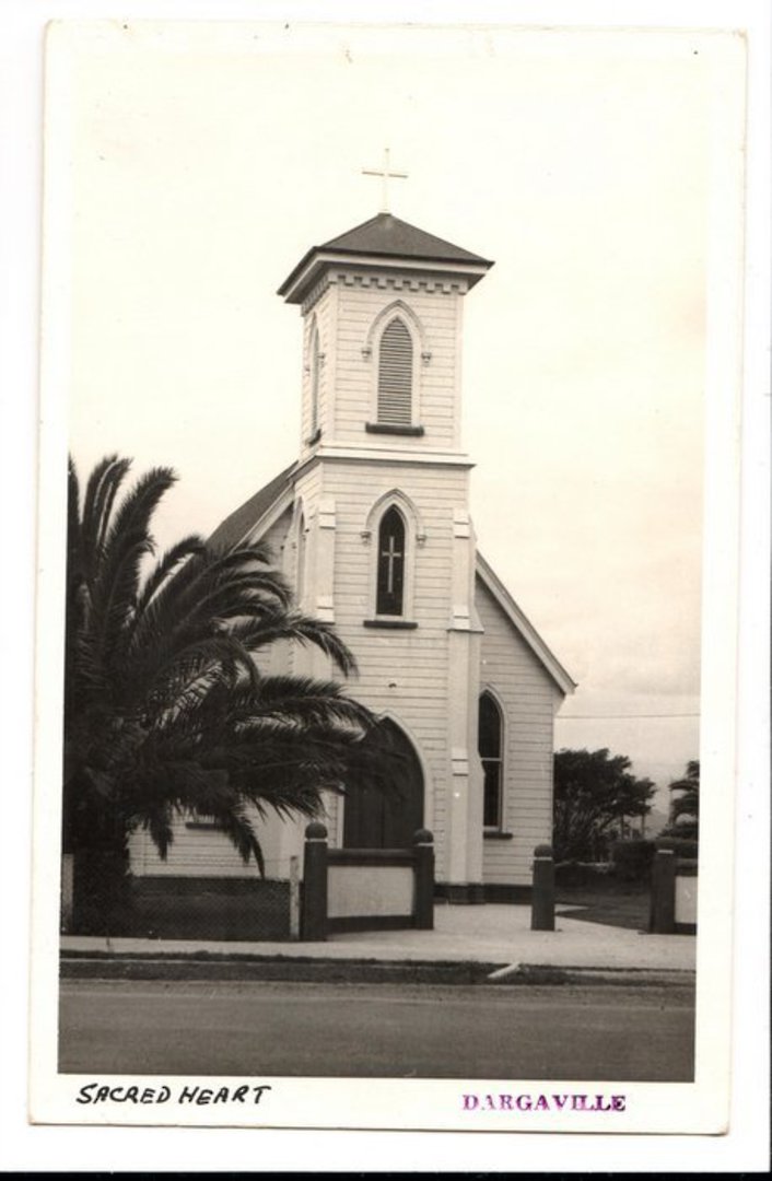 Real Photograph by Garvie of Sacred Heart Dargaville. - 44957 - Postcard image 0