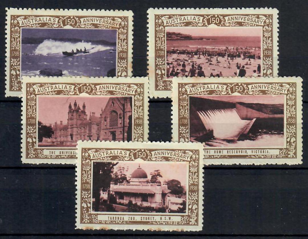 AUSTRALIA 1938 150th Anniversary of the Settlement. Set of 11 cinderellas. - 22059 - image 1