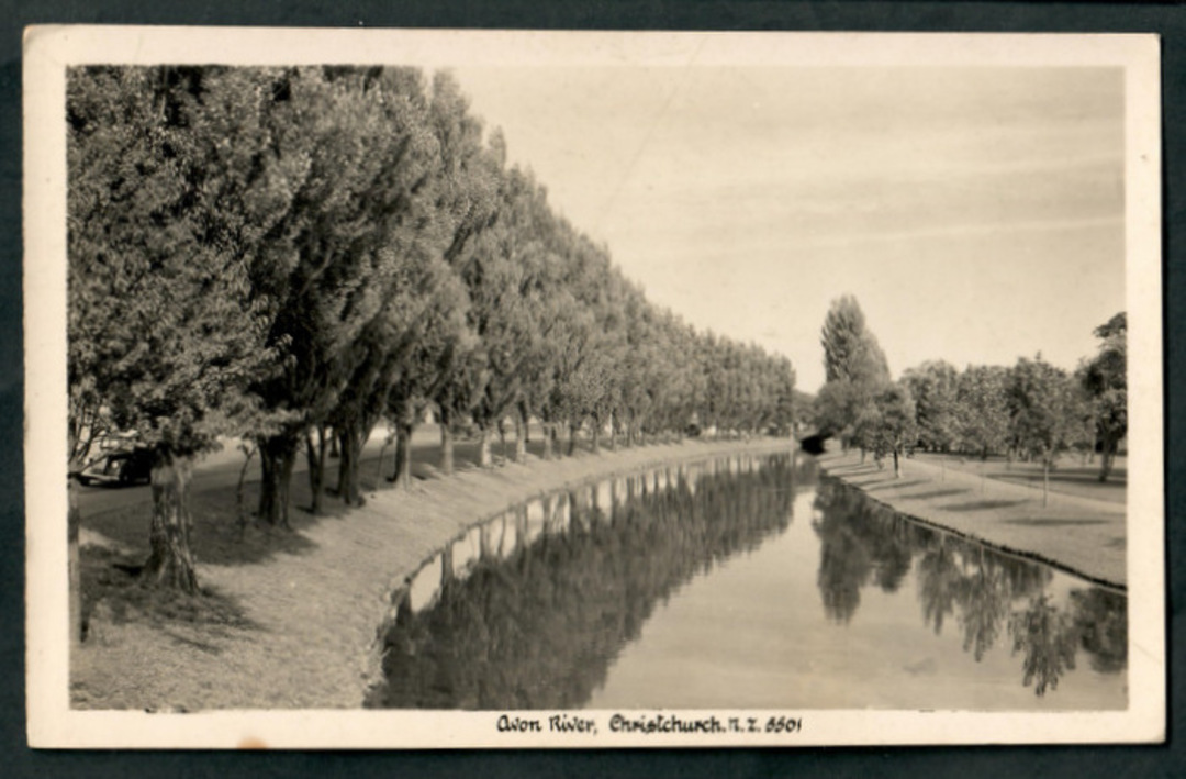 Real Photograph by A B Hurst & Son of the Avon River. - 48424 - Postcard image 0