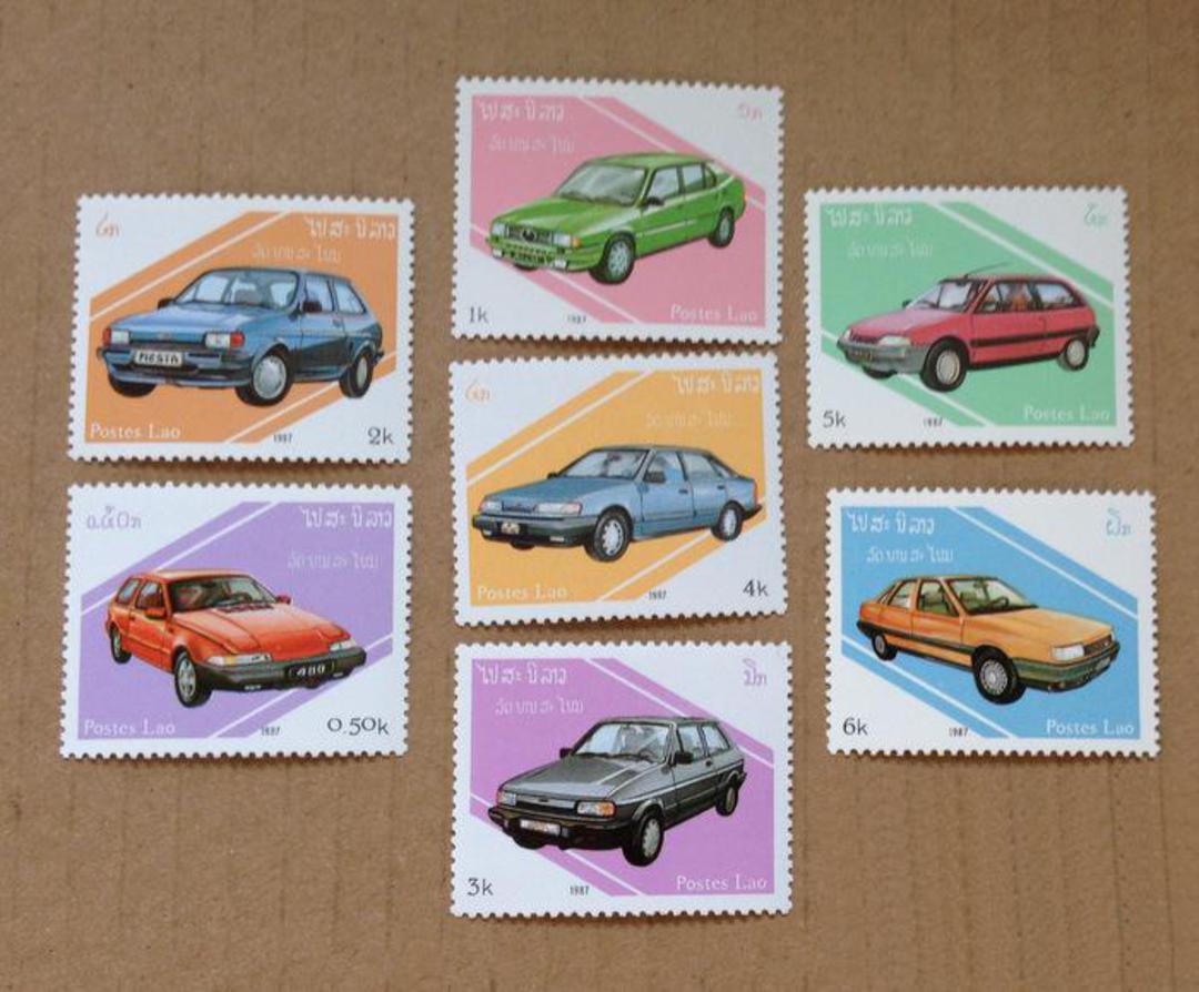 LAOS 1987 Cars. Set of 7. - 80689 - UHM image 0