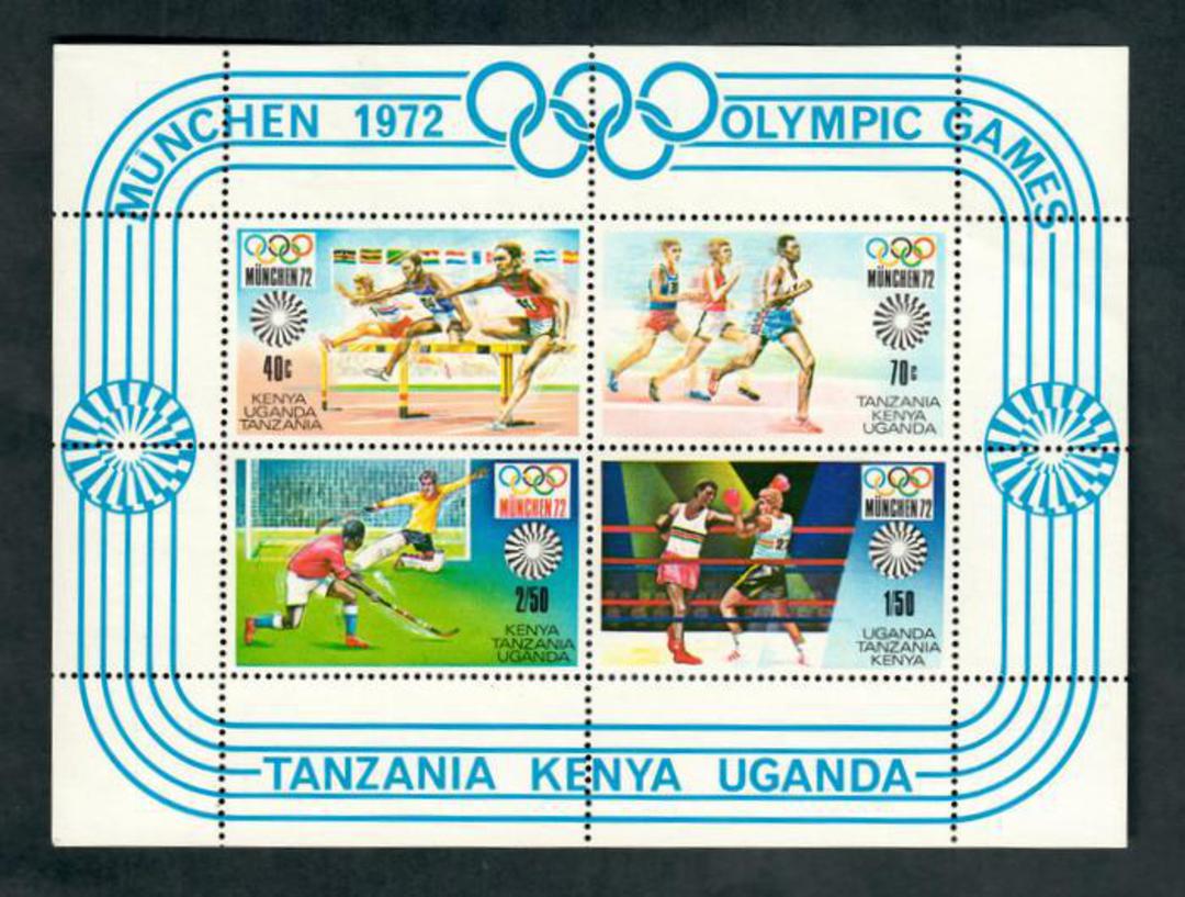 KENYA UGANDA TANGANYIKA 1972 Olympics. Miniature sheet. The stamps are unhinged. - 50552 - Mint image 0