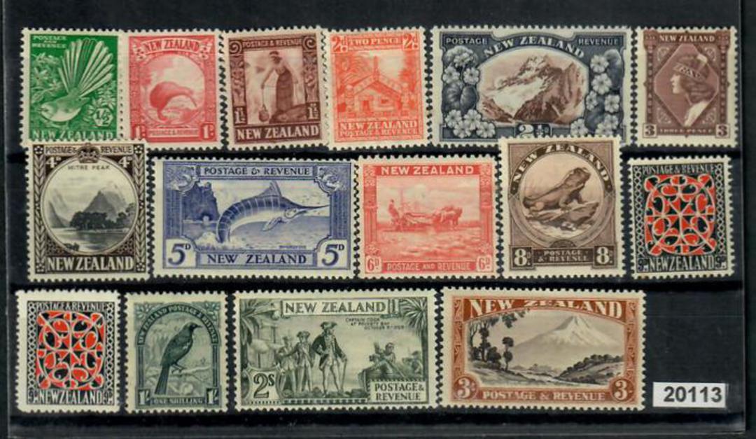 NEW ZEALAND 1935 Pictorials.Simplified set. Fresh appearance. - 20113 - LHM image 0