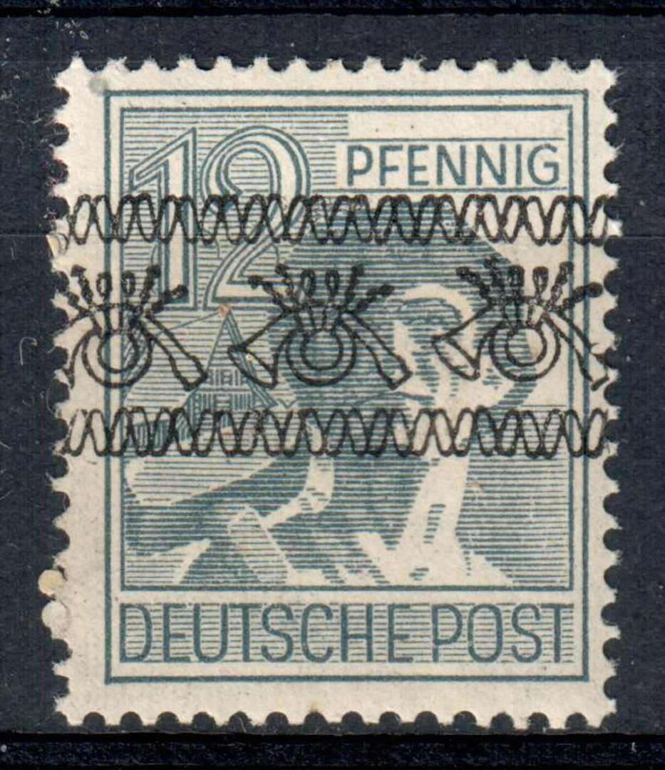 GERMANY Allied Occupation 1948 12 pf Grey with reduced size overprint A2 as listed by Stanley Gibbons. Overprint inverted. - 721 image 0
