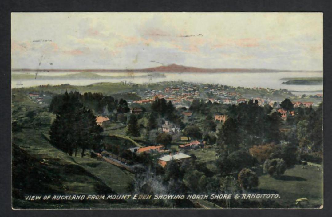 Postcard of view from Mt Eden. - 45312 - Postcard image 0