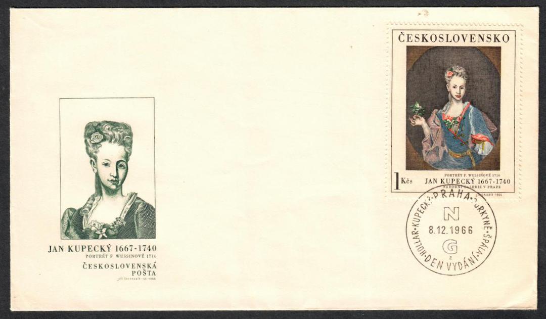 CZECHOSLOVAKIA 1966 Art. First series. Set of 5 on first day cover. - 131353 - FDC image 3