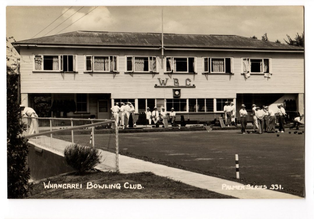 Real Photograph by T G Palmer & Son of Whangarei Bowling Club. - 44838 - Postcard image 0
